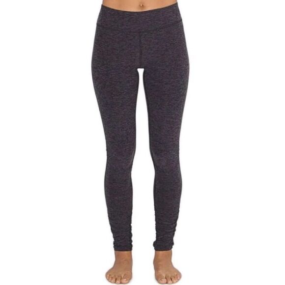 Beyond Yoga Essential Gathered Ruched Legging Heathered Navy Blue - Picture 1 of 8